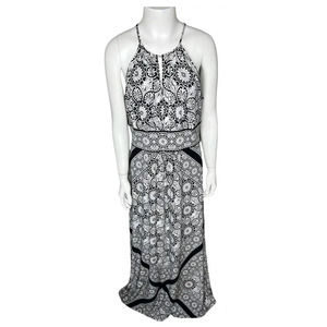 Women's White House Black Market Long B&W Dress Size S